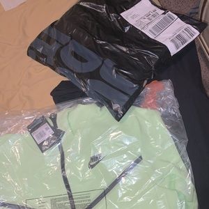 Lime green nike tech track suit